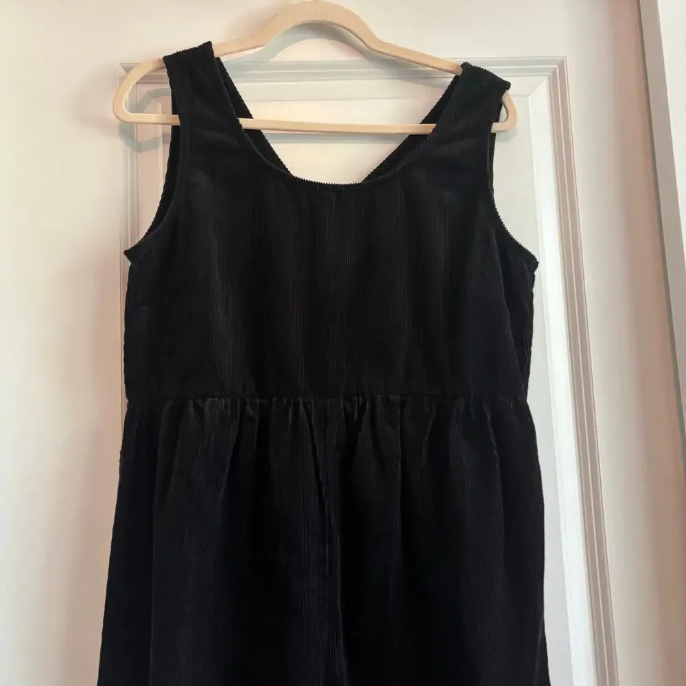 Lucy & Yak Black Corduroy Pinafore Jumpsuit - Picture 3 of 16
